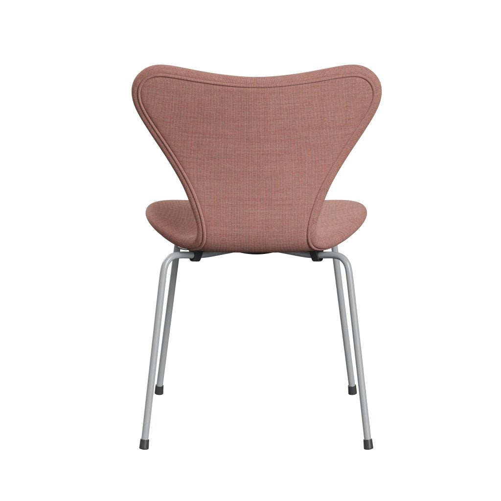 [product_category]-Fritz Hansen 3107 Chair Full Upholstery, Silver Grey/Canvas Soft Pink-Fritz Hansen-3107FU-CA0614-SIGREY-FRI-4