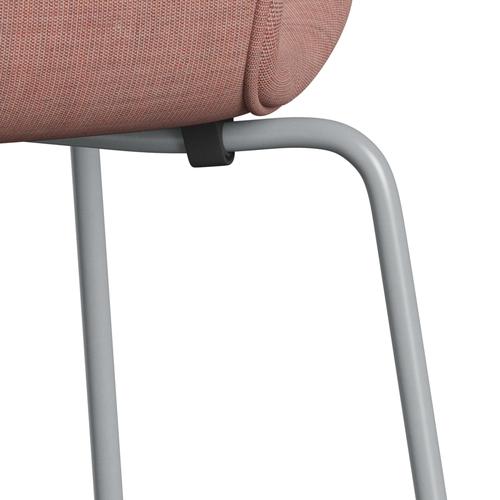 [product_category]-Fritz Hansen 3107 Chair Full Upholstery, Silver Grey/Canvas Soft Pink-Fritz Hansen-3107FU-CA0614-SIGREY-FRI-7