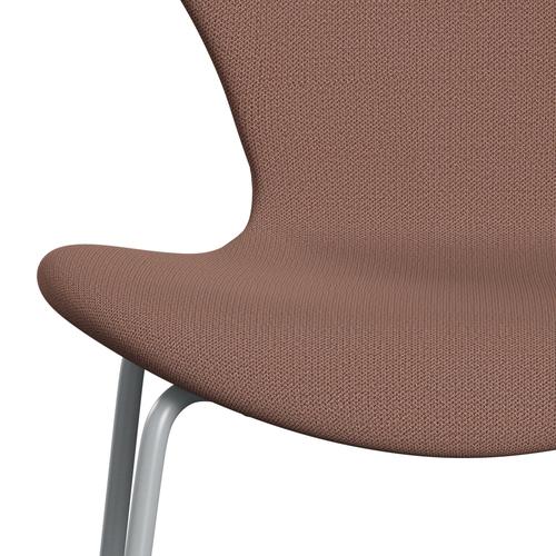 [product_category]-Fritz Hansen 3107 Chair Full Upholstery, Silver Grey/Capture Brick/Red-Fritz Hansen-3107FU-CP7201-SIGREY-FRI-6