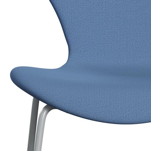 [product_category]-Fritz Hansen 3107 Chair Full Upholstery, Silver Grey/Capture Instant Blue-Fritz Hansen-3107FU-CP5002-SIGREY-FRI-6