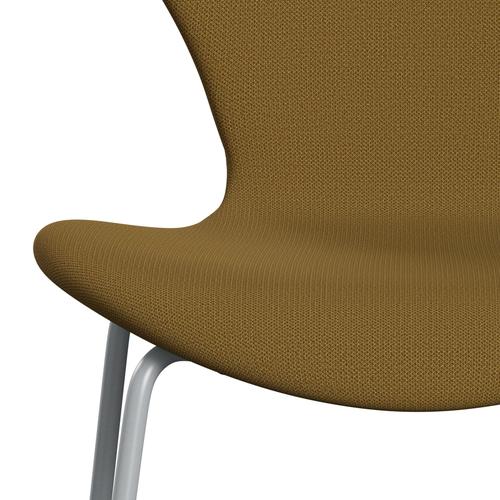 [product_category]-Fritz Hansen 3107 Chair Full Upholstery, Silver Grey/Capture Mustard Dark-Fritz Hansen-3107FU-CP6401-SIGREY-FRI-6