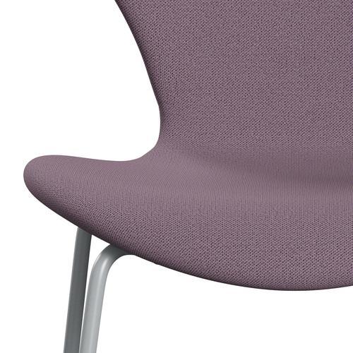 [product_category]-Fritz Hansen 3107 Chair Full Upholstery, Silver Grey/Capture Violet/Brown-Fritz Hansen-3107FU-CP6202-SIGREY-FRI-6