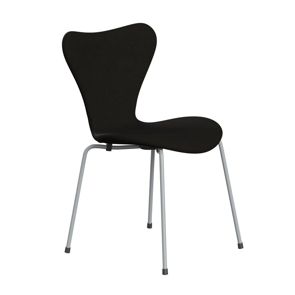 [product_category]-Fritz Hansen 3107 Chair Full Upholstery, Silver Grey/Comfort Black (C61013)-Fritz Hansen-3107FU-C61013-SIGREY-FRI-2