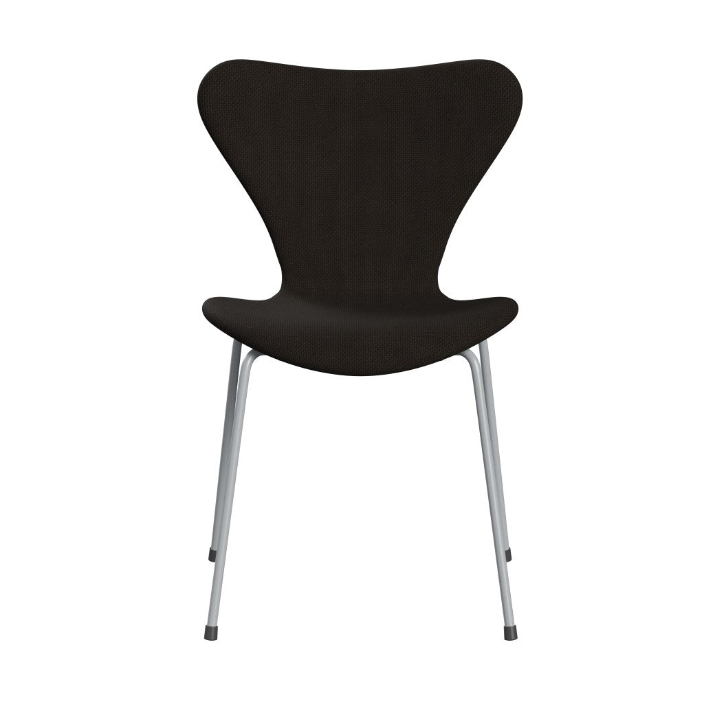 [product_category]-Fritz Hansen 3107 Chair Full Upholstery, Silver Grey/Diablo Chocolate Dark-Fritz Hansen-3107FU-DIA403-SIGREY-FRI-1