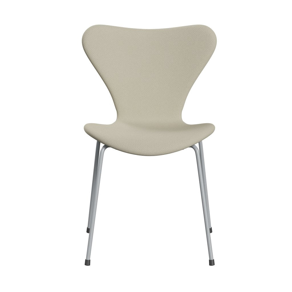 [product_category]-Fritz Hansen 3107 Chair Full Upholstery, Silver Grey/Diablo Oatmeal-Fritz Hansen-3107FU-DIA201-SIGREY-FRI-1