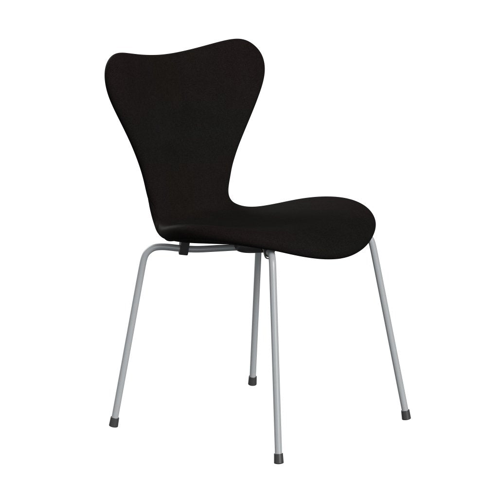 [product_category]-Fritz Hansen 3107 Chair Full Upholstery, Silver Grey/Divina Dark Brown (Div384)-Fritz Hansen-3107FU-DIV384-SIGREY-FRI-2