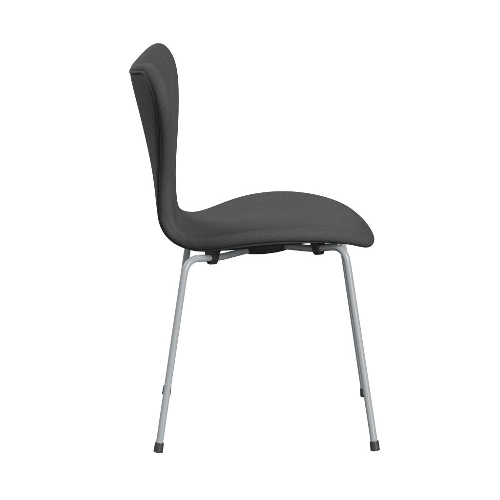 [product_category]-Fritz Hansen 3107 Chair Full Upholstery, Silver Grey/Divina Dark Grey-Fritz Hansen-3107FU-DIV173-SIGREY-FRI-3