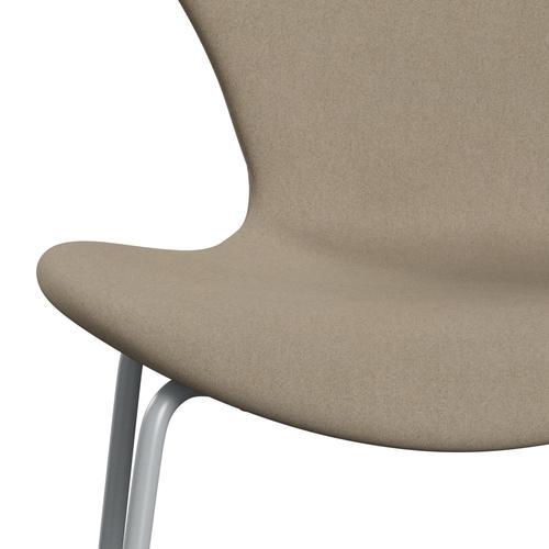 [product_category]-Fritz Hansen 3107 Chair Full Upholstery, Silver Grey/Divina Light Beige-Fritz Hansen-3107FU-DIV224-SIGREY-FRI-6