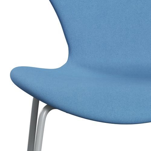 [product_category]-Fritz Hansen 3107 Chair Full Upholstery, Silver Grey/Divina Light Blue (Div712)-Fritz Hansen-3107FU-DIV712-SIGREY-FRI-6