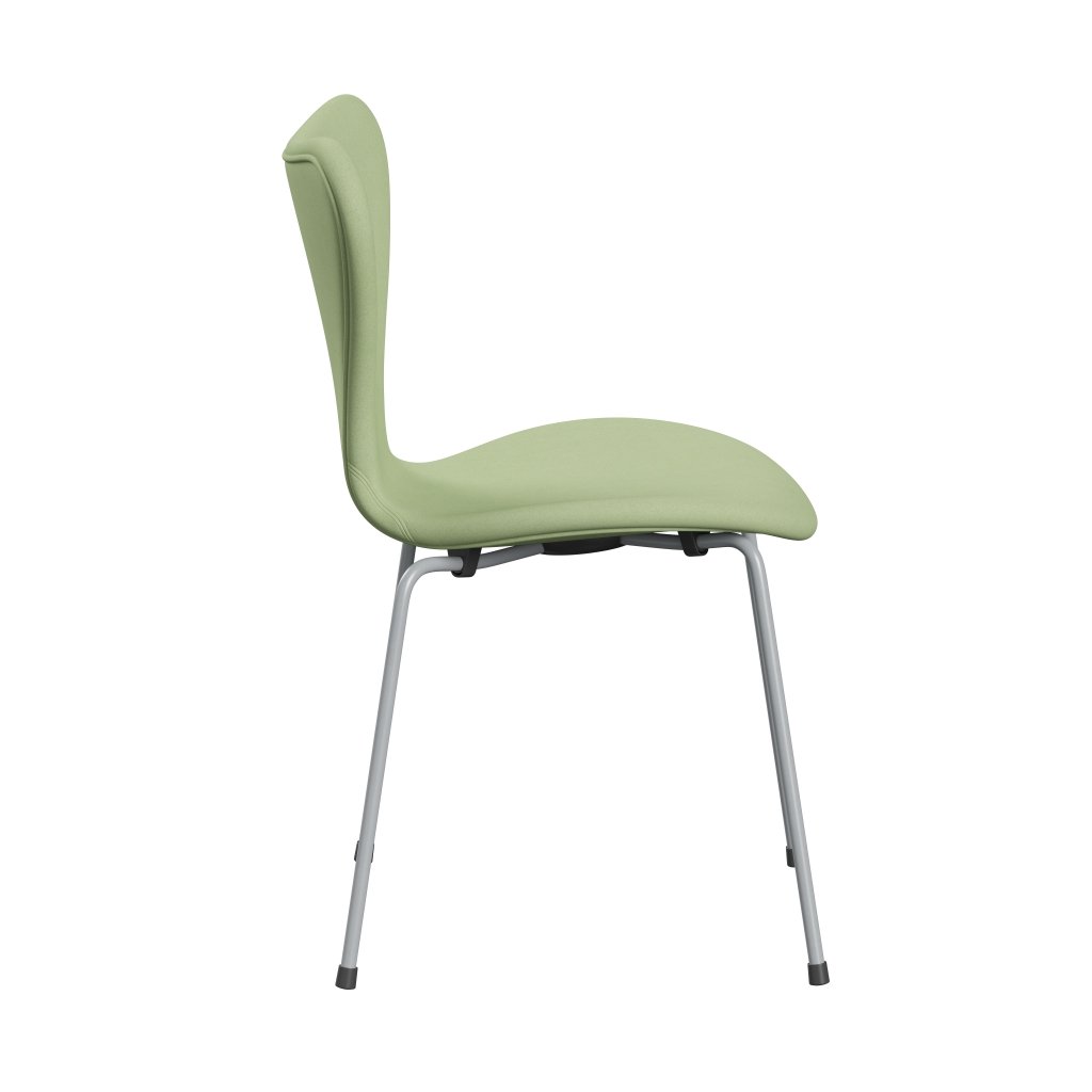 [product_category]-Fritz Hansen 3107 Chair Full Upholstery, Silver Grey/Divina Light Yellow-Fritz Hansen-3107FU-DIV846-SIGREY-FRI-3