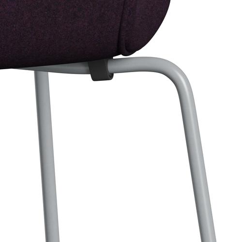 [product_category]-Fritz Hansen 3107 Chair Full Upholstery, Silver Grey/Divina Md Aubergine-Fritz Hansen-3107FU-DMD683-SIGREY-FRI-7
