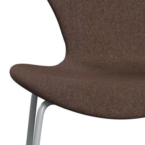 [product_category]-Fritz Hansen 3107 Chair Full Upholstery, Silver Grey/Divina Md Hazelnut-Fritz Hansen-3107FU-DMD363-SIGREY-FRI-6