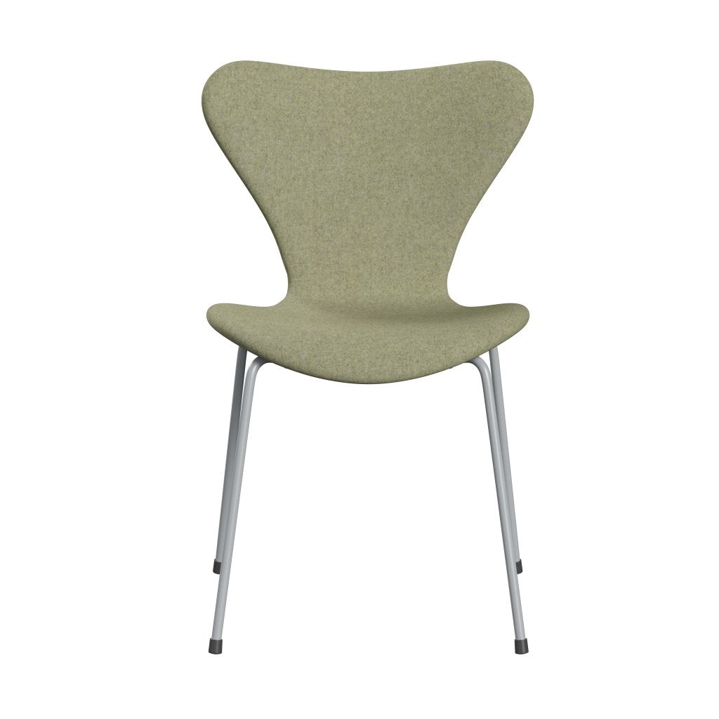 [product_category]-Fritz Hansen 3107 Chair Full Upholstery, Silver Grey/Divina Md Soft Green-Fritz Hansen-3107FU-DMD913-SIGREY-FRI-1