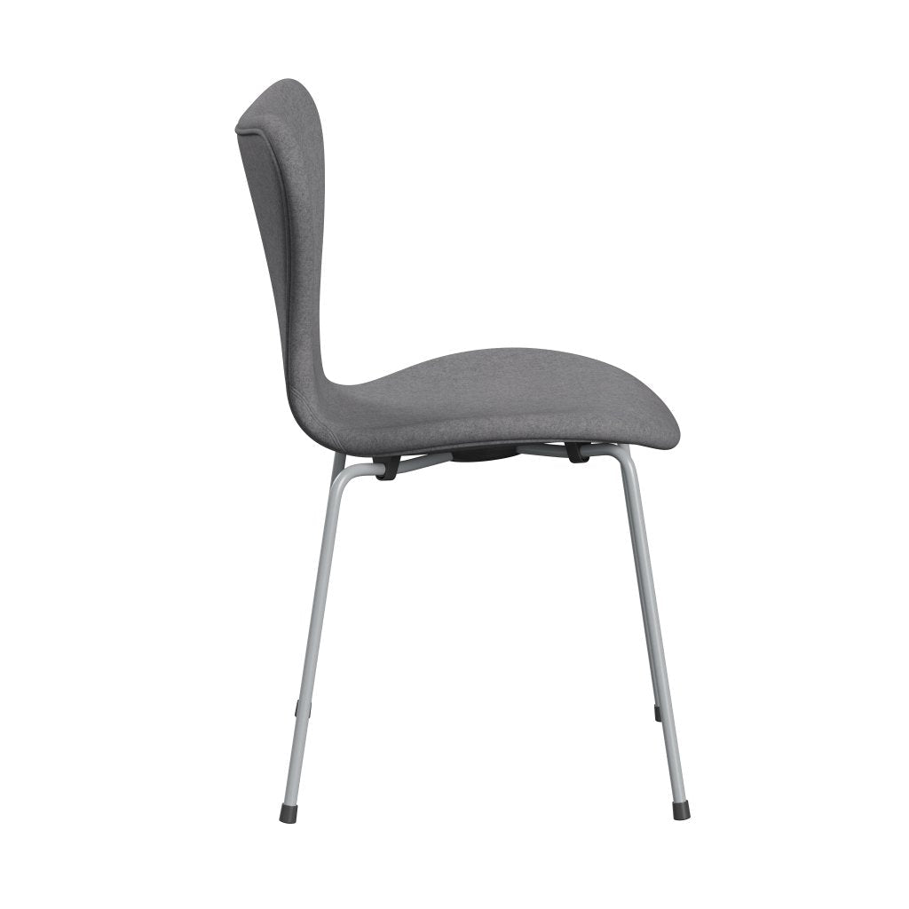 [product_category]-Fritz Hansen 3107 Chair Full Upholstery, Silver Grey/Divina Melange Stone Grey-Fritz Hansen-3107FU-DIM147-SIGREY-FRI-3