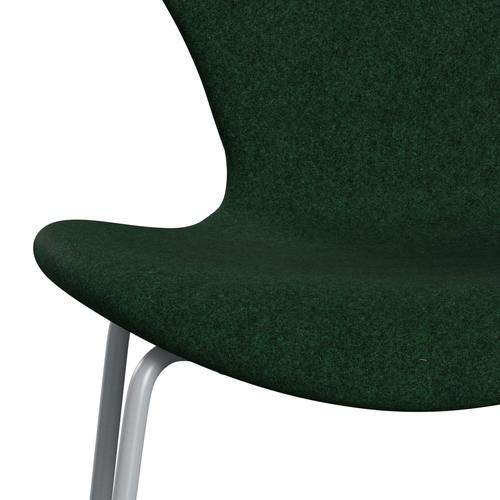 [product_category]-Fritz Hansen 3107 Chair Full Upholstery, Silver Grey/Divina Melange Warm Dark Green-Fritz Hansen-3107FU-DIM967-SIGREY-FRI-6