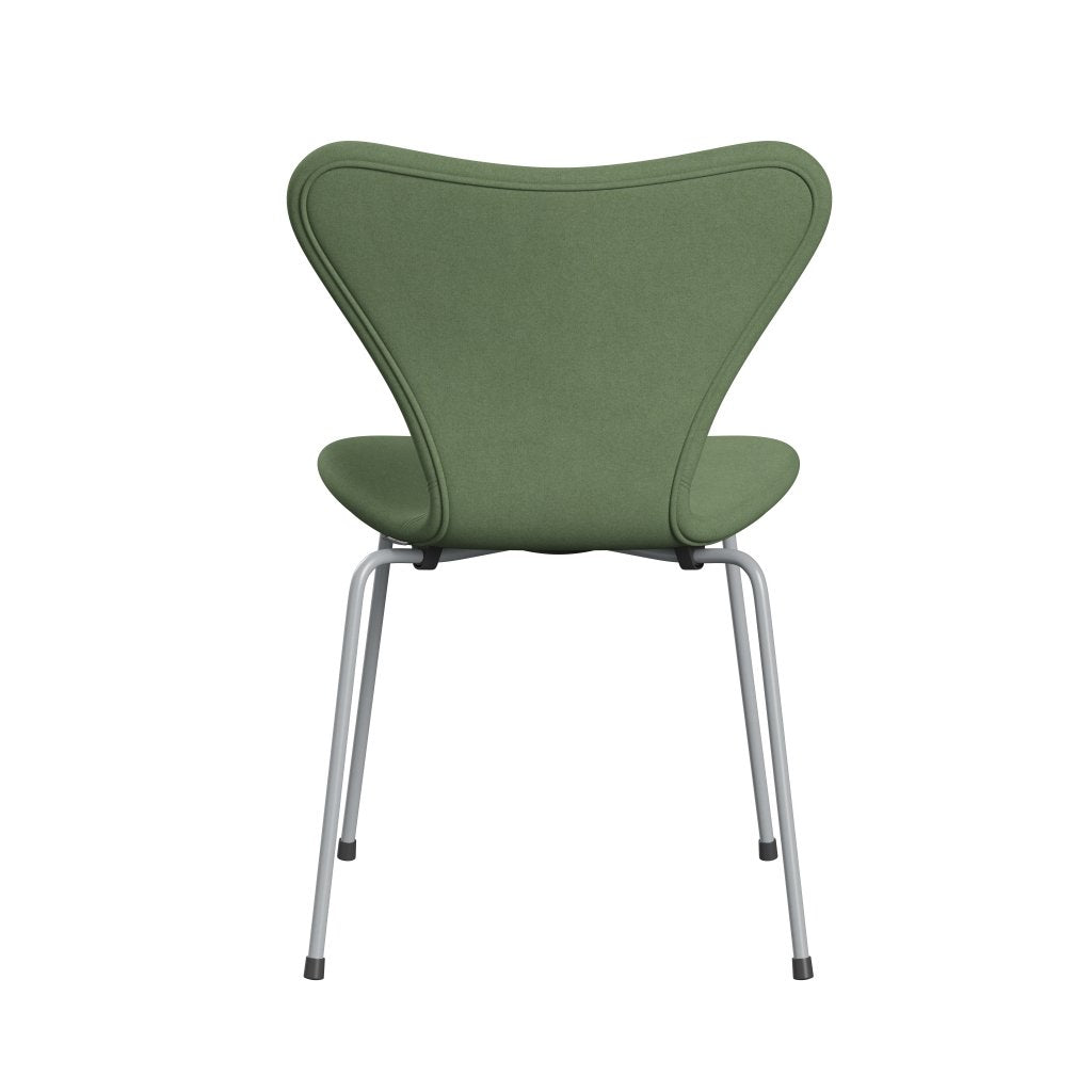 [product_category]-Fritz Hansen 3107 Chair Full Upholstery, Silver Grey/Divina Olive Green-Fritz Hansen-3107FU-DIV856-SIGREY-FRI-4