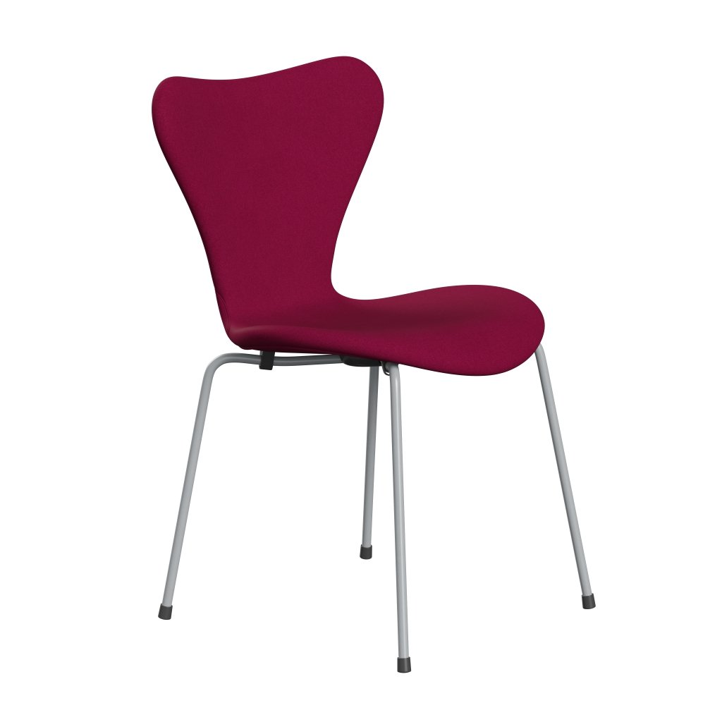 [product_category]-Fritz Hansen 3107 Chair Full Upholstery, Silver Grey/Divina Pink Dark-Fritz Hansen-3107FU-DIV662-SIGREY-FRI-2