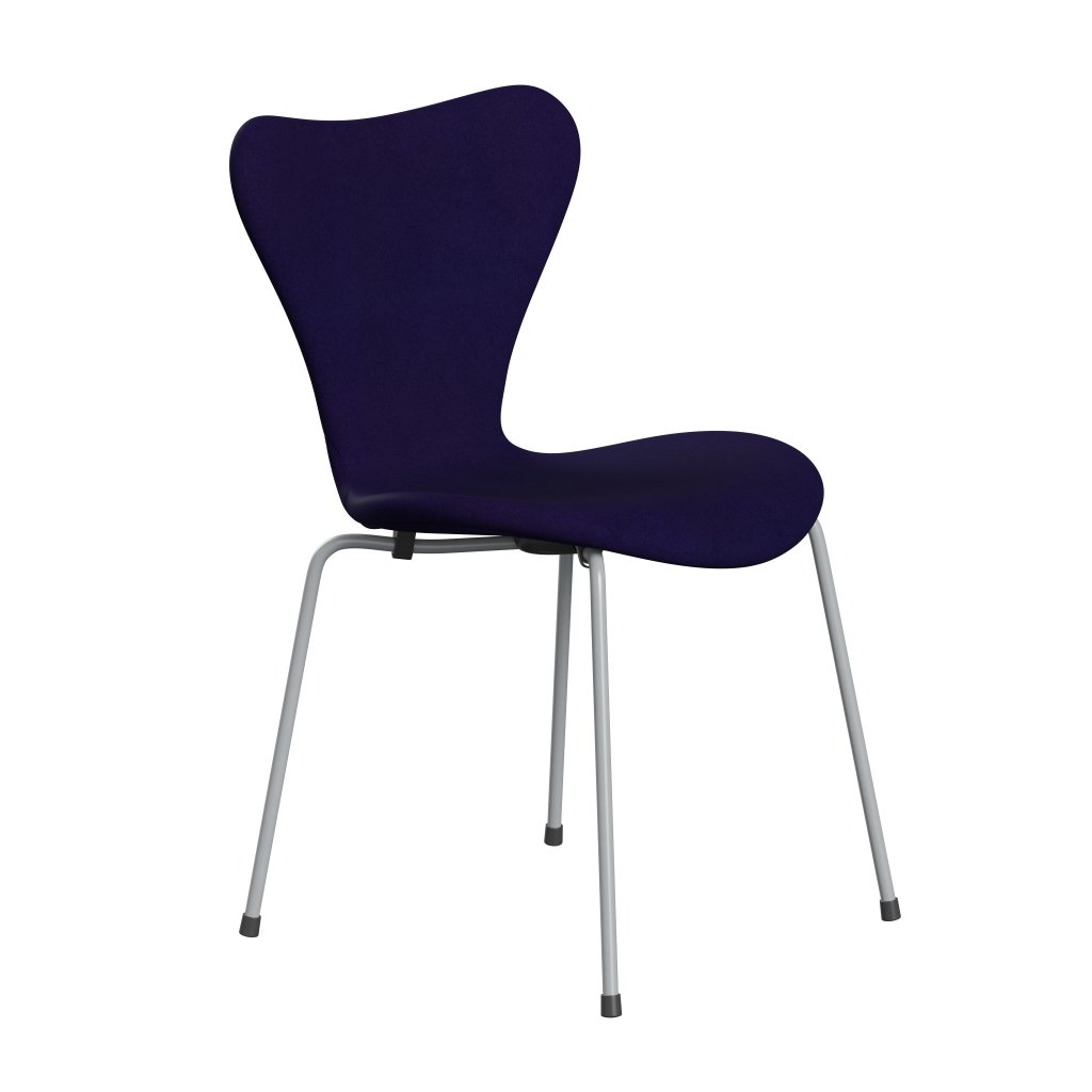 [product_category]-Fritz Hansen 3107 Chair Full Upholstery, Silver Grey/Divina Violet Dark (Div692)-Fritz Hansen-3107FU-DIV692-SIGREY-FRI-2