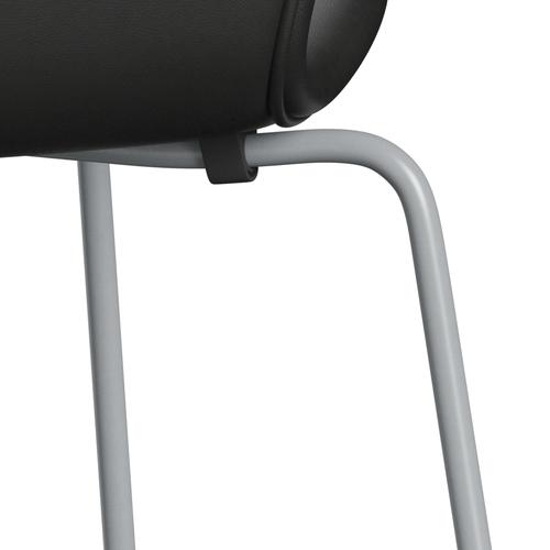 [product_category]-Fritz Hansen 3107 Chair Full Upholstery, Silver Grey/Essential Black-Fritz Hansen-3107FU-STBLA-SIGREY-FRI-7