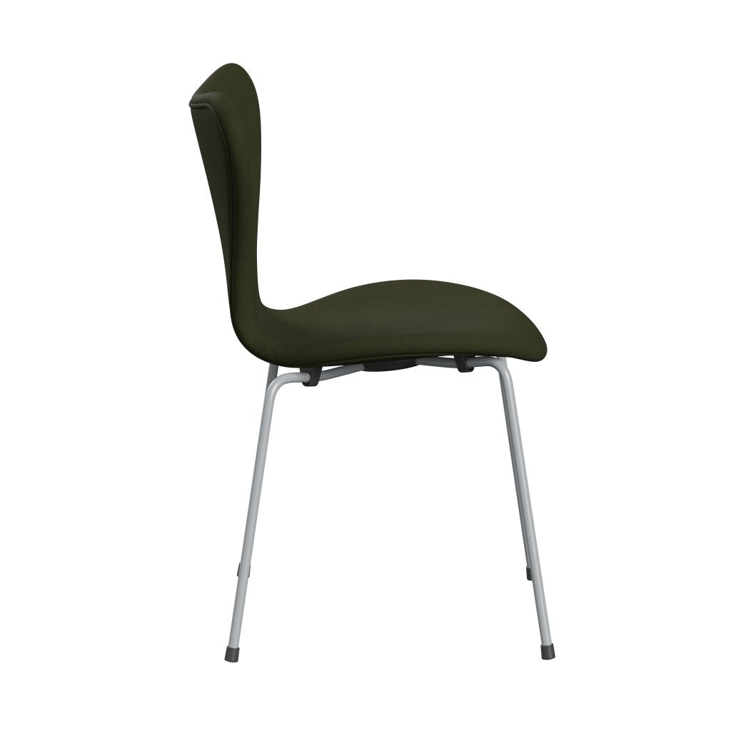 [product_category]-Fritz Hansen 3107 Chair Full Upholstery, Silver Grey/Fame Dark Brown Green-Fritz Hansen-3107FU-F68148-SIGREY-FRI-3