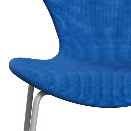 [product_category]-Fritz Hansen 3107 Chair Full Upholstery, Silver Grey/Fame Ocean Blue-Fritz Hansen-3107FU-F66131-SIGREY-FRI-6