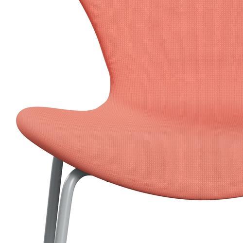 [product_category]-Fritz Hansen 3107 Chair Full Upholstery, Silver Grey/Fame Pink Light-Fritz Hansen-3107FU-F64165-SIGREY-FRI-6