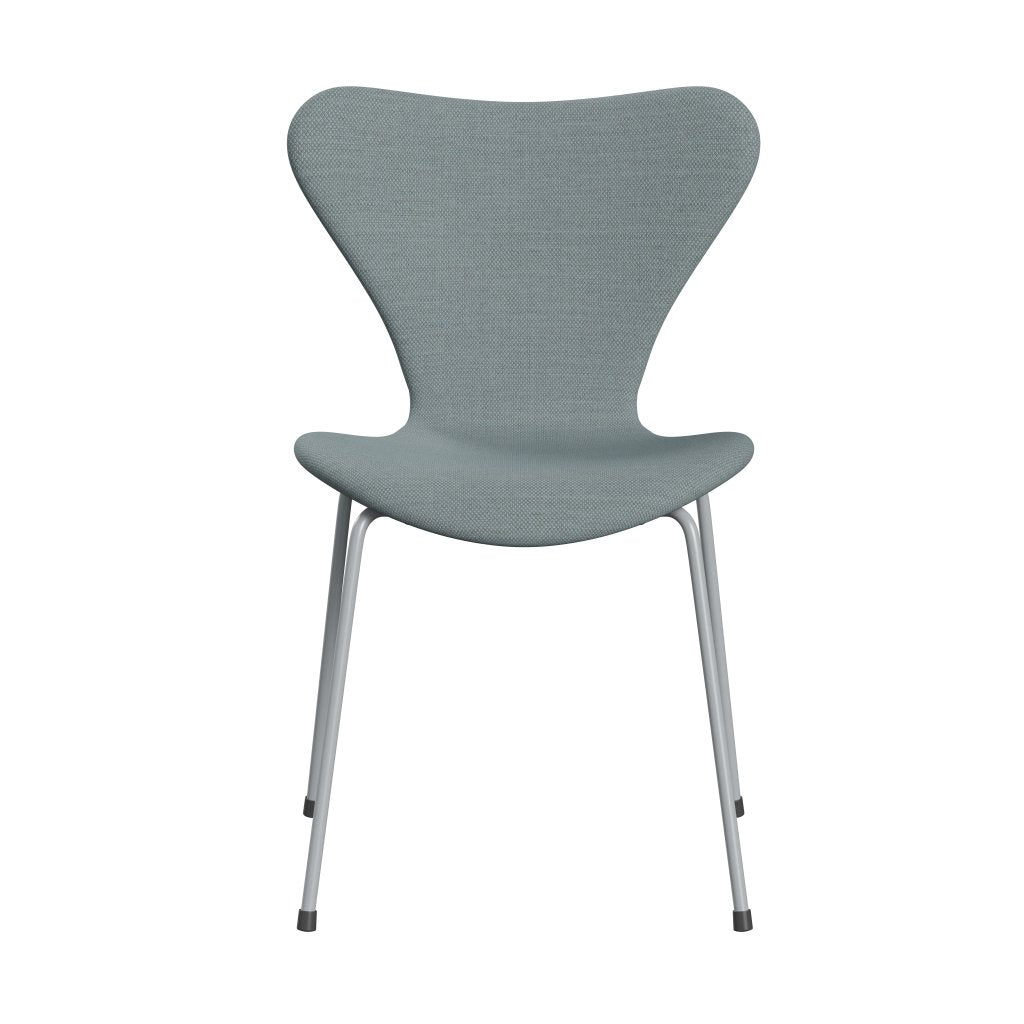 [product_category]-Fritz Hansen 3107 Chair Full Upholstery, Silver Grey/Fiord Green/Blue/Stone-Fritz Hansen-3107FU-FIO821-SIGREY-FRI-1