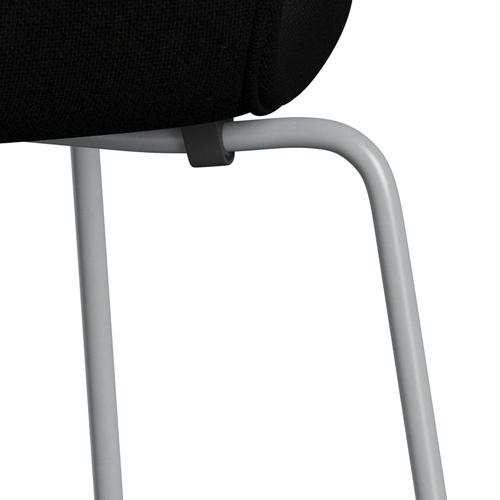 [product_category]-Fritz Hansen 3107 Chair Full Upholstery, Silver Grey/Hallingdal Black-Fritz Hansen-3107FU-HAL190-SIGREY-FRI-7