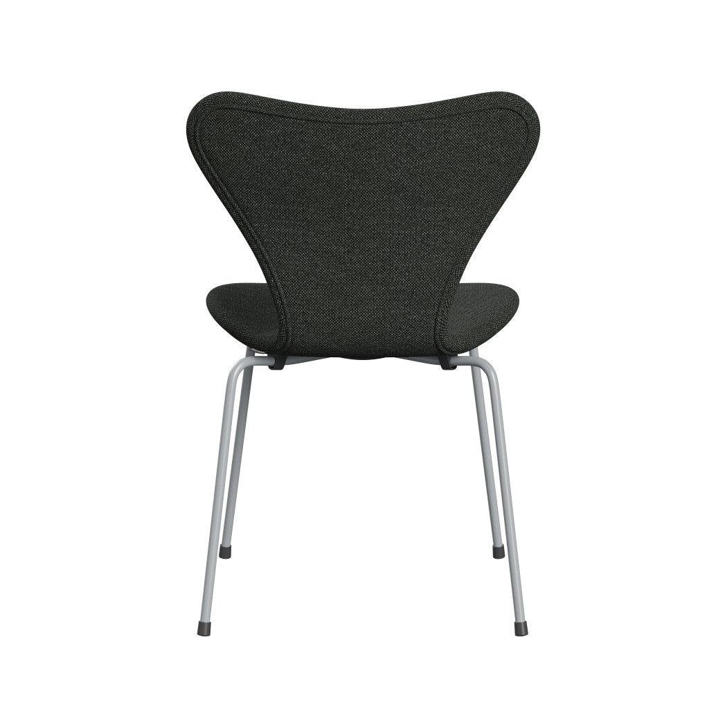 [product_category]-Fritz Hansen 3107 Chair Full Upholstery, Silver Grey/Hallingdal Black/Grey (Hal368)-Fritz Hansen-3107FU-HAL368-SIGREY-FRI-4