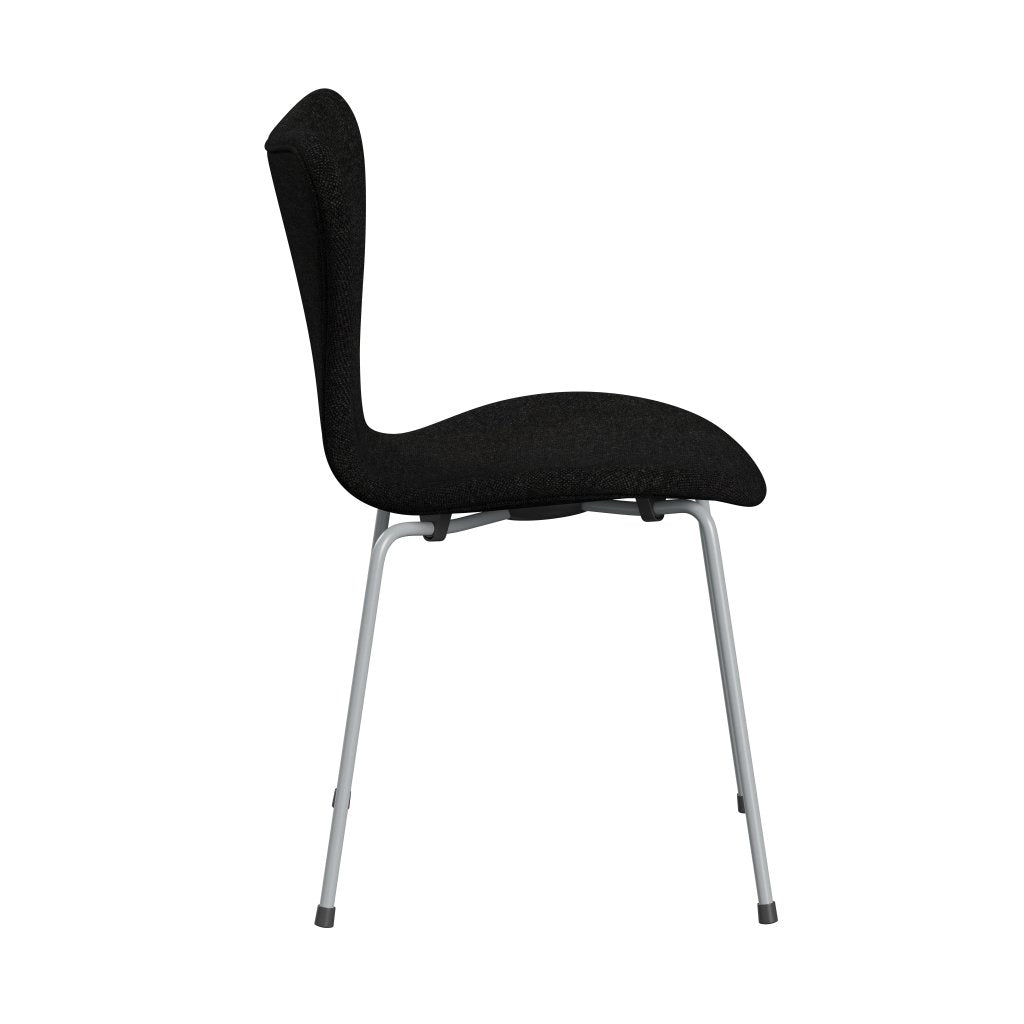 [product_category]-Fritz Hansen 3107 Chair Full Upholstery, Silver Grey/Hallingdal Charcoal-Fritz Hansen-3107FU-HAL180-SIGREY-FRI-3