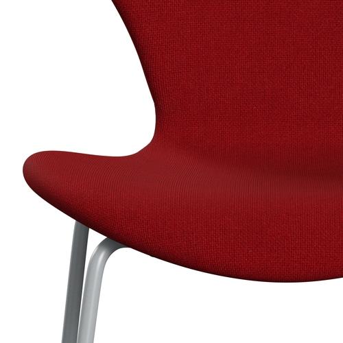 [product_category]-Fritz Hansen 3107 Chair Full Upholstery, Silver Grey/Hallingdal Classic Red-Fritz Hansen-3107FU-HAL674-SIGREY-FRI-6