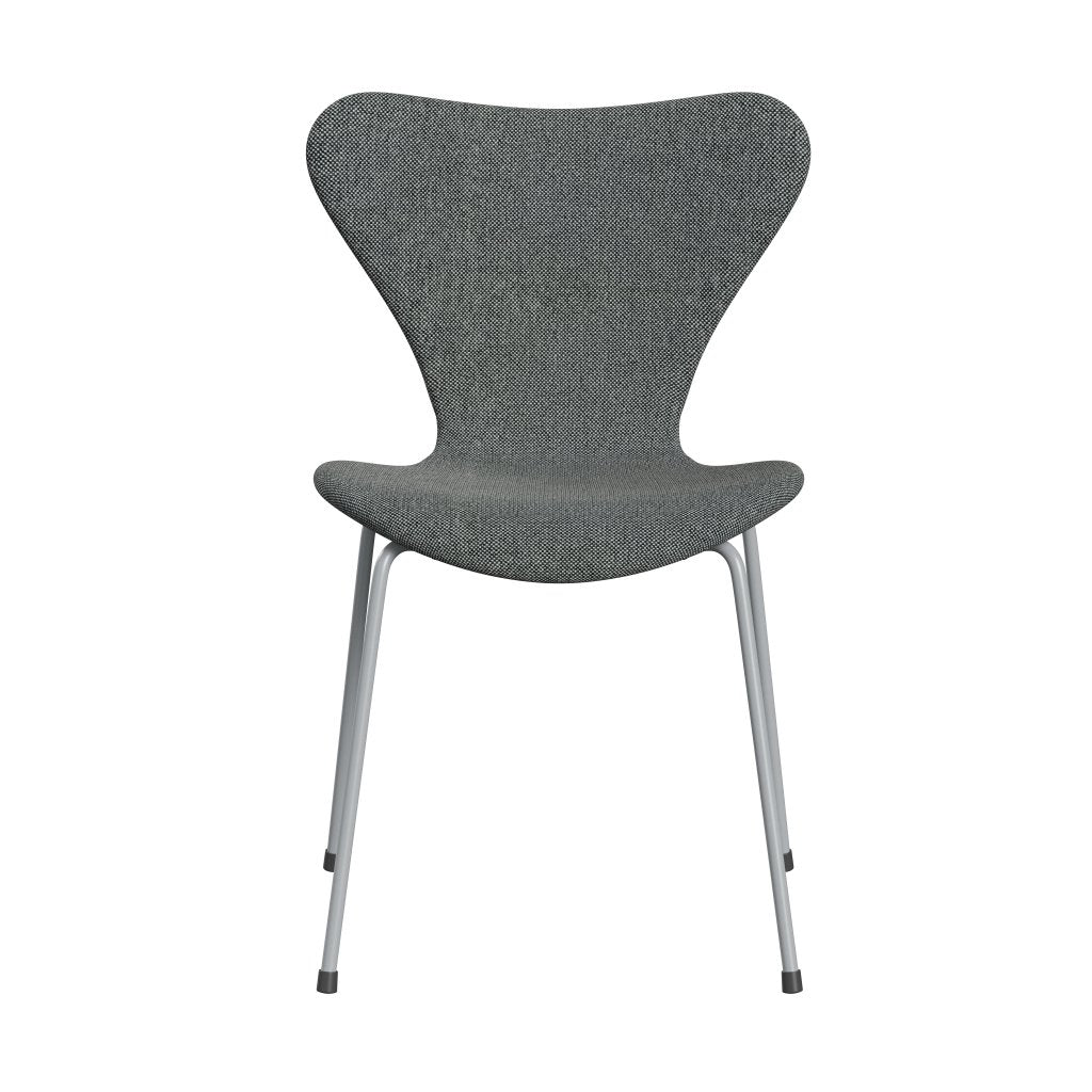 [product_category]-Fritz Hansen 3107 Chair Full Upholstery, Silver Grey/Hallingdal White/Brown-Fritz Hansen-3107FU-HAL126-SIGREY-FRI-1