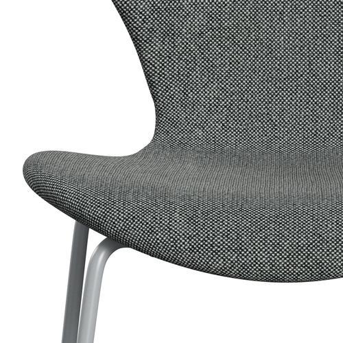 [product_category]-Fritz Hansen 3107 Chair Full Upholstery, Silver Grey/Hallingdal White/Brown-Fritz Hansen-3107FU-HAL126-SIGREY-FRI-6