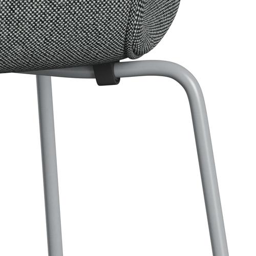 [product_category]-Fritz Hansen 3107 Chair Full Upholstery, Silver Grey/Hallingdal White/Brown-Fritz Hansen-3107FU-HAL126-SIGREY-FRI-7