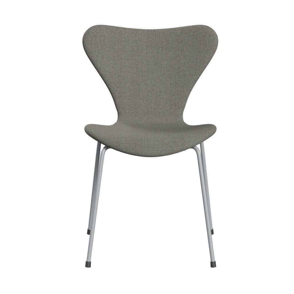 [product_category]-Fritz Hansen 3107 Chair Full Upholstery, Silver Grey/Re Wool Grey White/Plain-Fritz Hansen-3107FU-REW128-SIGREY-FRI-1