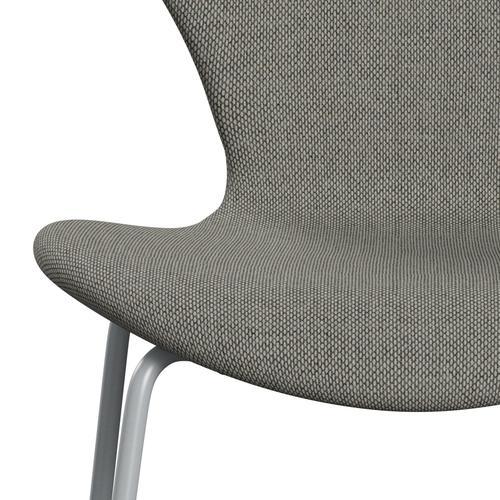 [product_category]-Fritz Hansen 3107 Chair Full Upholstery, Silver Grey/Re Wool Grey White/Plain-Fritz Hansen-3107FU-REW128-SIGREY-FRI-6