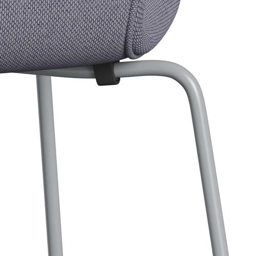 [product_category]-Fritz Hansen 3107 Chair Full Upholstery, Silver Grey/Re Wool Lavender/Natural-Fritz Hansen-3107FU-REW658-SIGREY-FRI-7