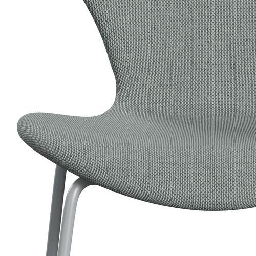 [product_category]-Fritz Hansen 3107 Chair Full Upholstery, Silver Grey/Re Wool Pale Aqua-Fritz Hansen-3107FU-REW828-SIGREY-FRI-6