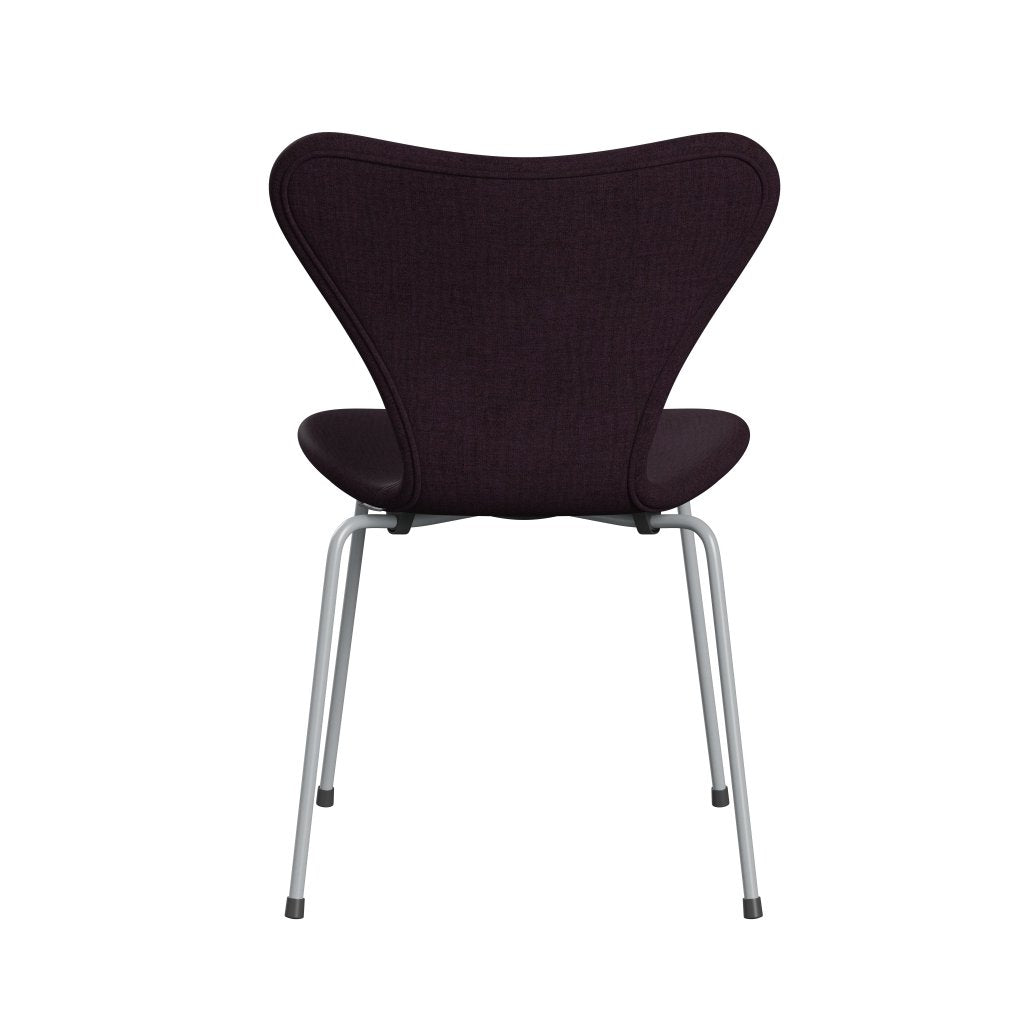 [product_category]-Fritz Hansen 3107 Chair Full Upholstery, Silver Grey/Remix Aubergine (Rem692)-Fritz Hansen-3107FU-REM692-SIGREY-FRI-4