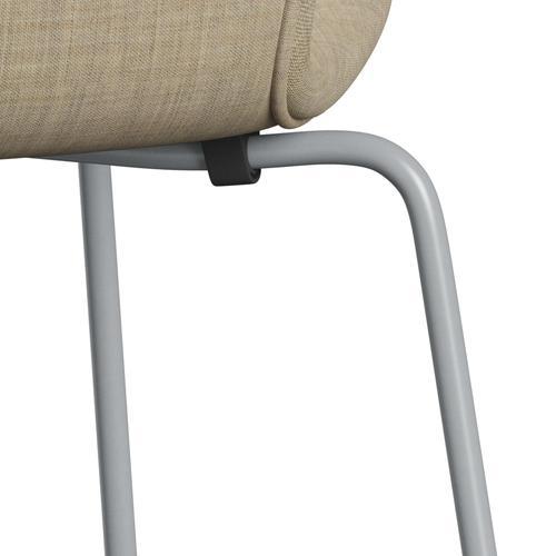 [product_category]-Fritz Hansen 3107 Chair Full Upholstery, Silver Grey/Remix Beige (Rem223)-Fritz Hansen-3107FU-REM223-SIGREY-FRI-7