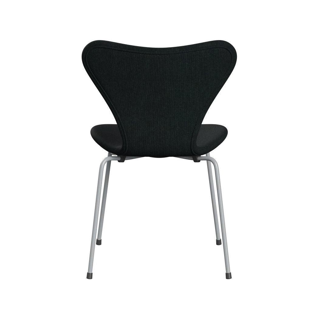 [product_category]-Fritz Hansen 3107 Chair Full Upholstery, Silver Grey/Remix Black (Rem183)-Fritz Hansen-3107FU-REM183-SIGREY-FRI-4