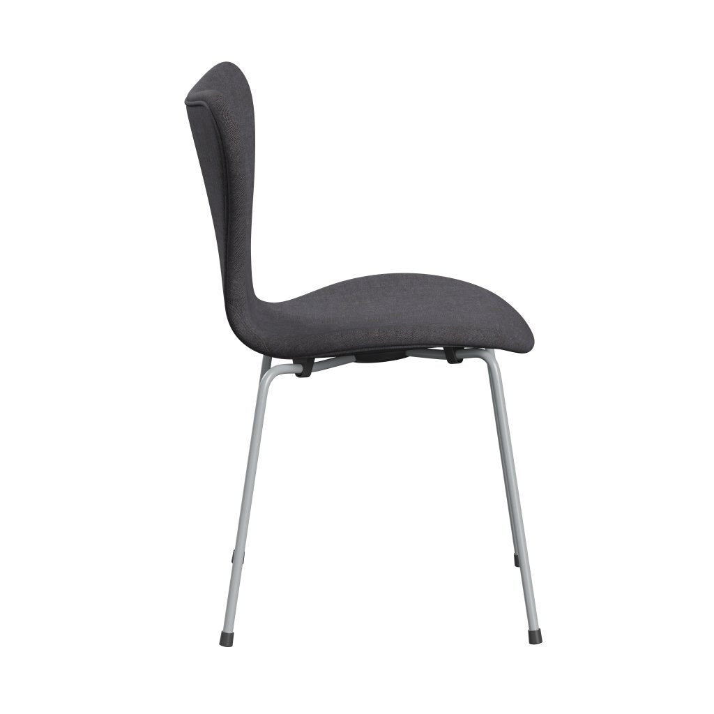 [product_category]-Fritz Hansen 3107 Chair Full Upholstery, Silver Grey/Remix Dark Grey (Rem266)-Fritz Hansen-3107FU-REM266-SIGREY-FRI-3