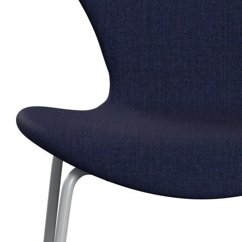 [product_category]-Fritz Hansen 3107 Chair Full Upholstery, Silver Grey/Remix Dark Ultramarine Blue-Fritz Hansen-3107FU-REM773-SIGREY-FRI-6