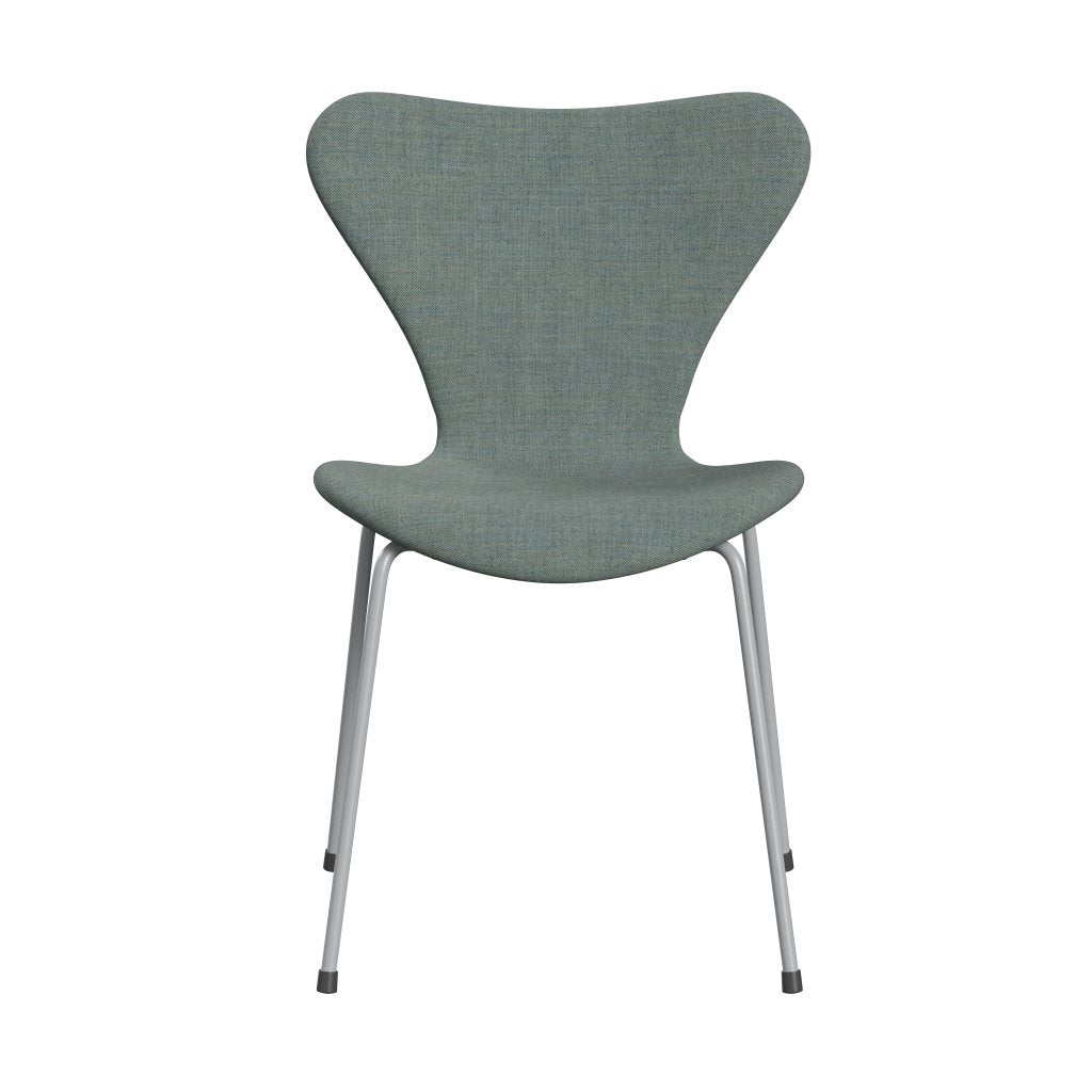 [product_category]-Fritz Hansen 3107 Chair Full Upholstery, Silver Grey/Remix Green/Grey-Fritz Hansen-3107FU-REM906-SIGREY-FRI-1