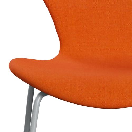 [product_category]-Fritz Hansen 3107 Chair Full Upholstery, Silver Grey/Remix Light Orange-Fritz Hansen-3107FU-REM536-SIGREY-FRI-6