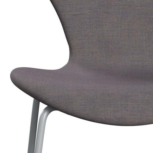 [product_category]-Fritz Hansen 3107 Chair Full Upholstery, Silver Grey/Remix Pink Blue-Fritz Hansen-3107FU-REM722-SIGREY-FRI-6