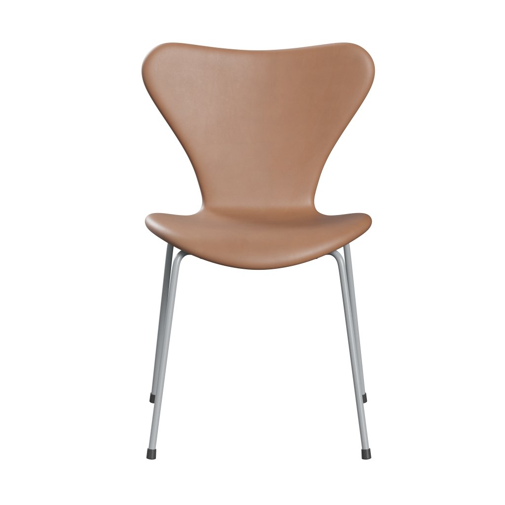 [product_category]-Fritz Hansen 3107 Chair Full Upholstery, Silver Grey/Rustic Leather-Fritz Hansen-3107FU-RUSTIC-SIGREY-FRI-1