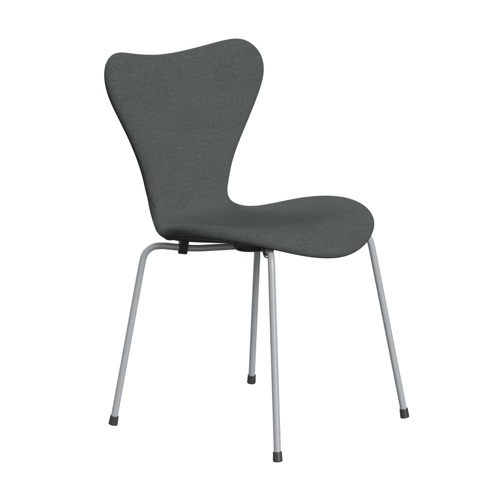 [product_category]-Fritz Hansen 3107 Chair Full Upholstery, Silver Grey/Steelcut Trio Charcoal-Fritz Hansen-3107FU-STR153-SIGREY-FRI-2