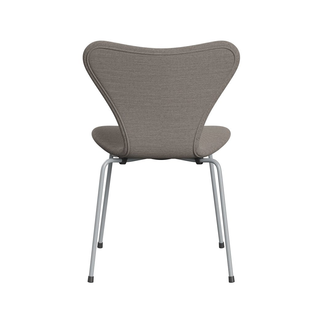 [product_category]-Fritz Hansen 3107 Chair Full Upholstery, Silver Grey/Steelcut Trio Pink/White/Black-Fritz Hansen-3107FU-STR616-SIGREY-FRI-4