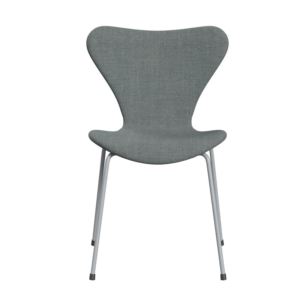 [product_category]-Fritz Hansen 3107 Chair Full Upholstery, Silver Grey/Sunniva 2 Grey/Pale Green-Fritz Hansen-3107FU-SV152-SIGREY-FRI-1